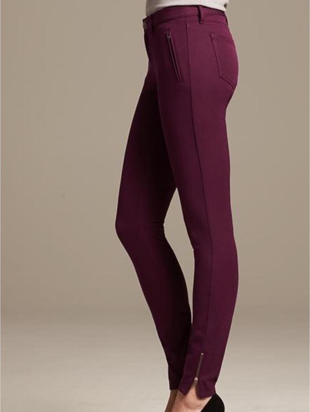 Banana Republic Women's Cabernet Sloan-Fit Zip Pant Size 6